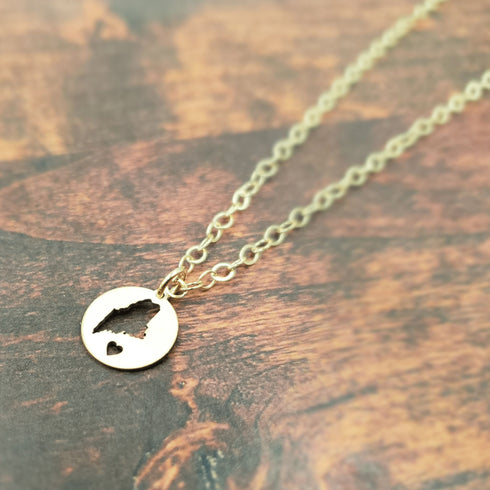 Mini Maine Circle Gold Necklace